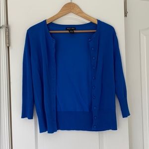 Blue buttoned cardigan